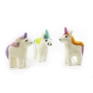 Felted Unicorn Ornament