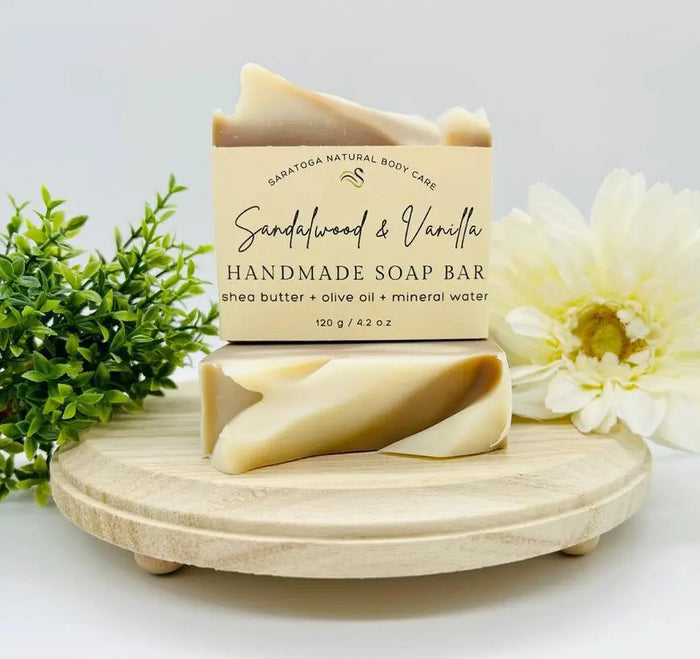Sandalwood Vanilla Handmade Soap Bar VEGAN COLD PROCESS