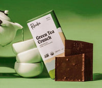 66% Green Tea Crunch Chocolate Bar - My SensibiliTeas - dark chocolate from Raaka Chocolate
