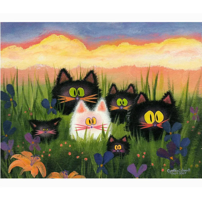 Herd of Kitties Matted Print