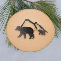 Bear and Cub with Mountains Ornament