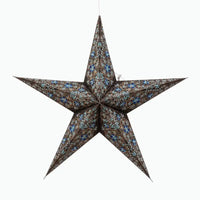 Black and Turquoise Cathedral Star Lantern