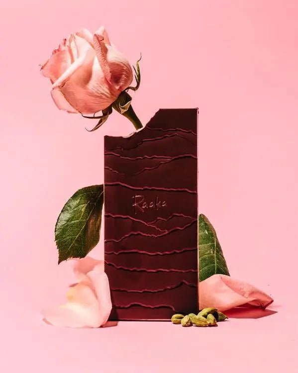70% Rose Cardamom Chocolate Bar - Limited Edition - My SensibiliTeas - dark chocolate from Raaka Chocolate