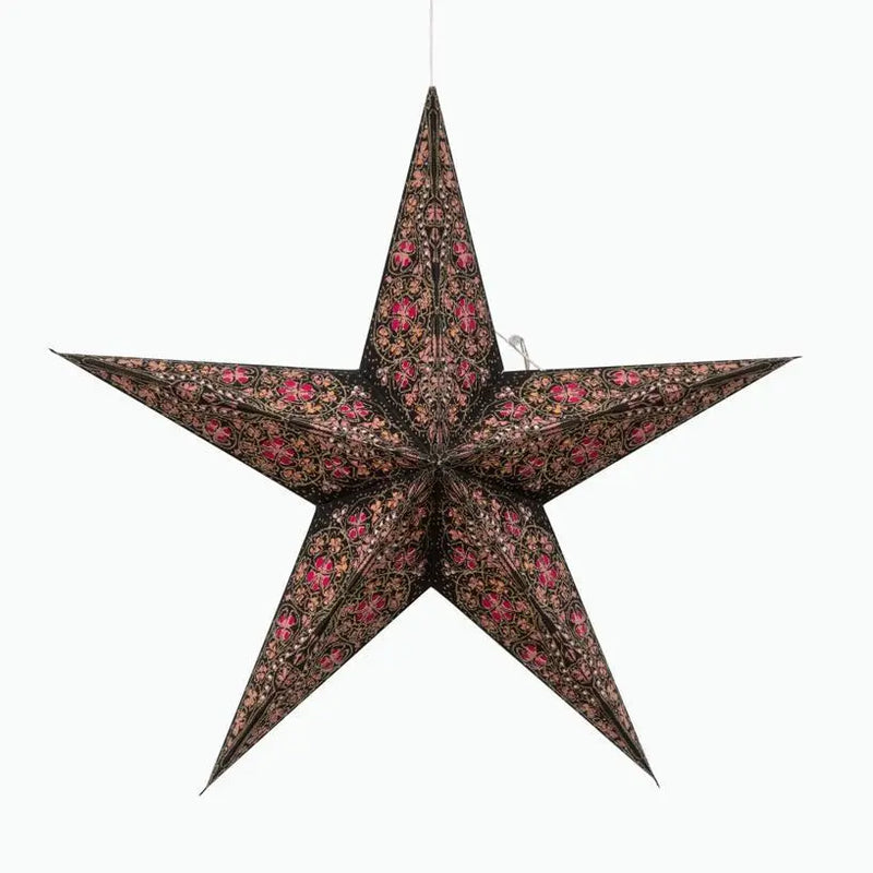 Black and Pink Cathedral Star Lantern