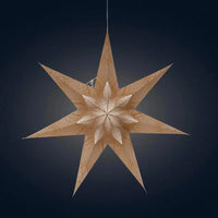 Poinsettia 7 Point 24" Gold with Glitter