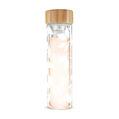 Blair White Leaf Glass Travel Infuser Mug