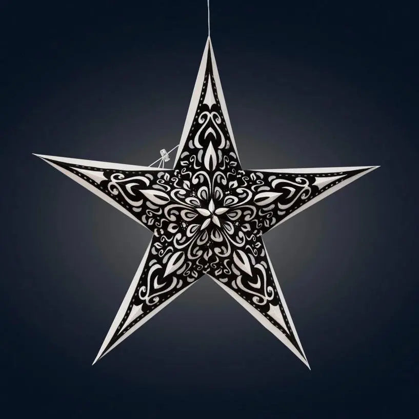 Narna 5 Pointer 24" Pearl Paper Star Lantern Light