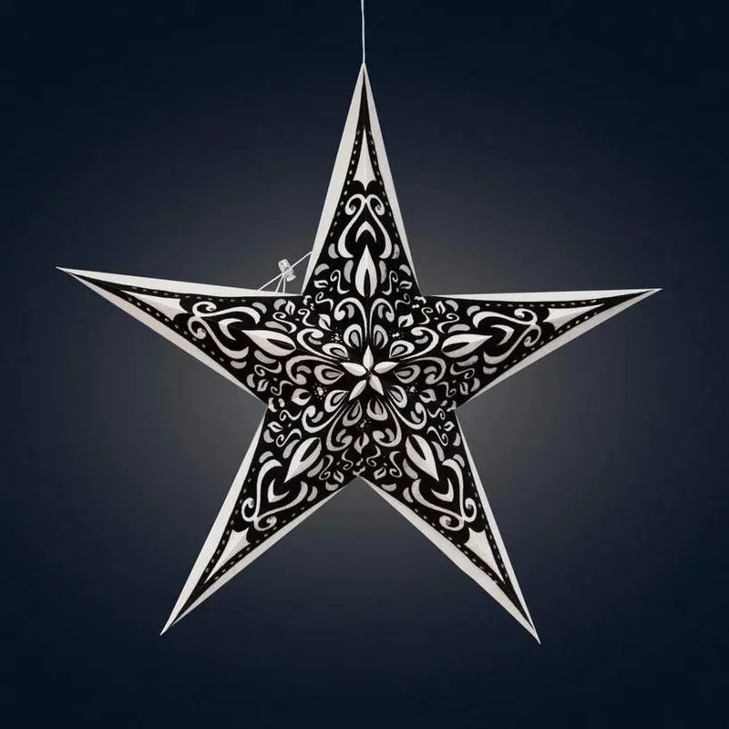 Narna 5 Pointer 24" Pearl Paper Star Lantern Light