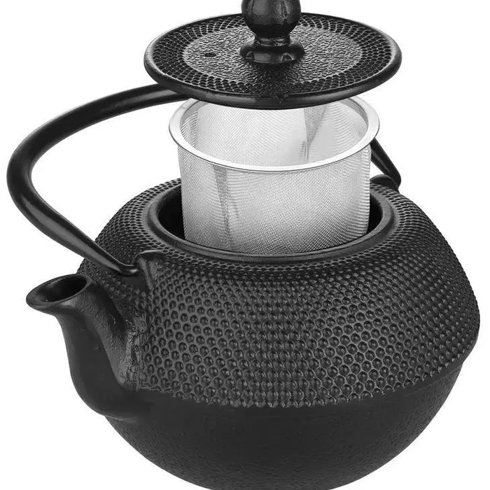 Black Cast Iron Teapot