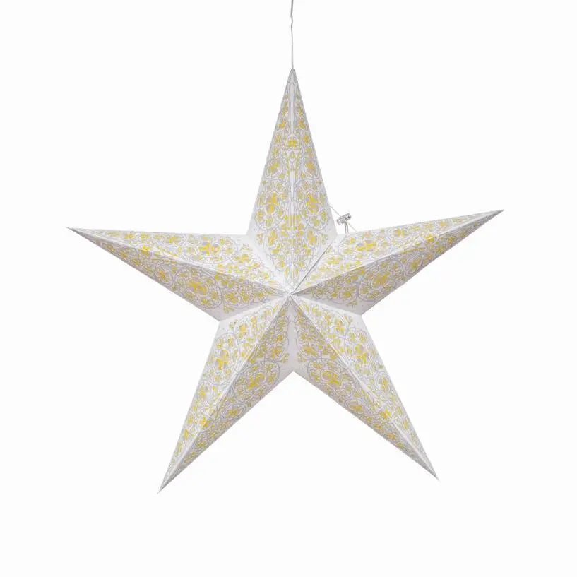 White and Yellow Cathedral Star Lantern
