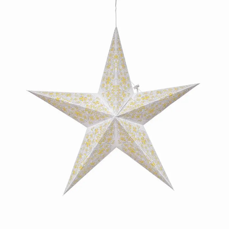 White and Yellow Cathedral Star Lantern