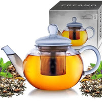 800 ml Glass Teapot with Infuser - My SensibiliTeas - glass tea pot from Creano