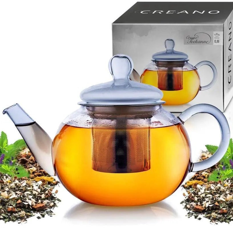 800 ml Glass Teapot with Infuser - My SensibiliTeas - glass tea pot from Creano