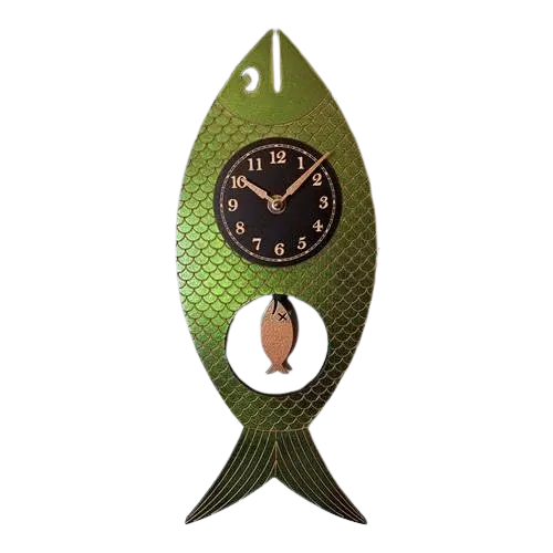 Wanda Pendulum Clock (Iridescent Green)