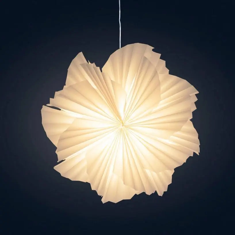 16 Inch Frosted Mylar Snowflake Hanging Light