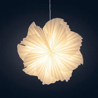 16 Inch Frosted Mylar Snowflake Hanging Light