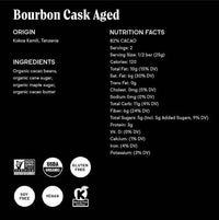 82% Bourbon Cask Aged Chocolate Bar - My SensibiliTeas - dark chocolate from Raaka Chocolate