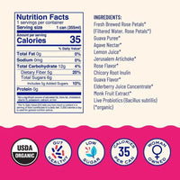 Guava Rose Sparkling Probiotic and Prebiotic