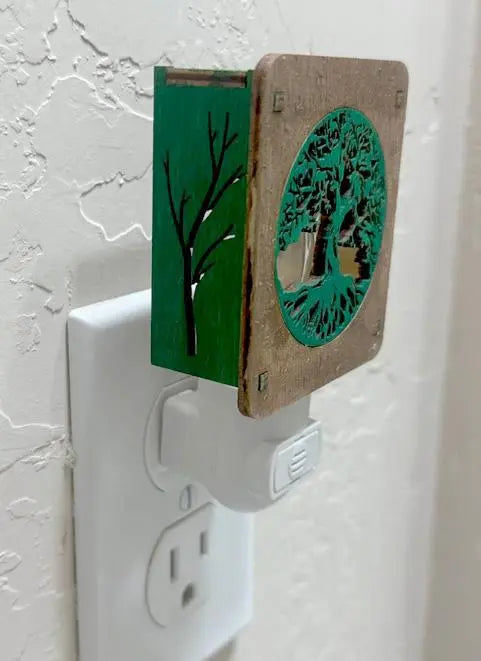 Tree Of Life Light Sensor Wall Plug In Night Light