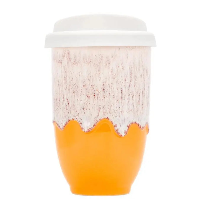 Grapefruit 12oz Ceramic Travel Mug