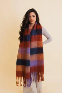 Cozy Breeze Oversized Fringe Scarf