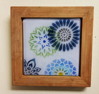 Framed Fused Glass Mandala