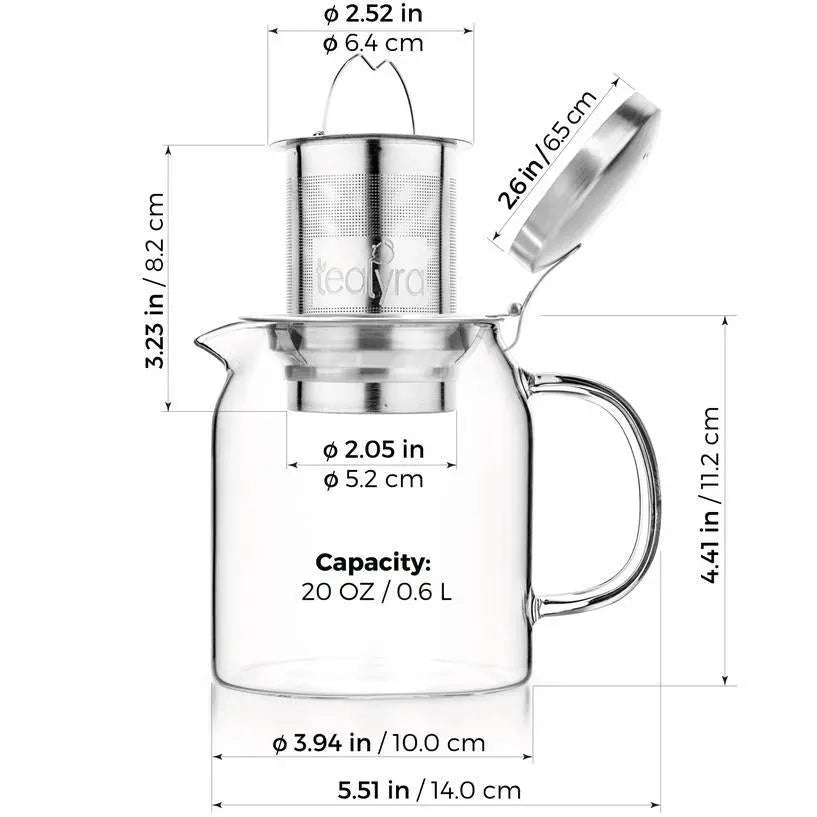 Pyxis 20 oz Small Glass Kettle
