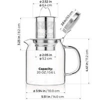 Pyxis 20 oz Small Glass Kettle