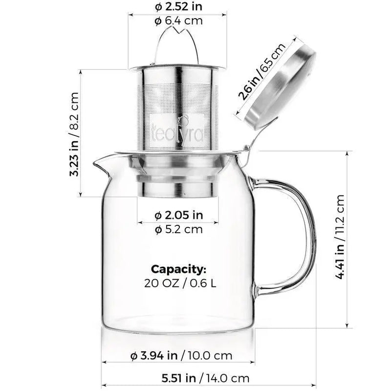 Pyxis 20 oz Small Glass Kettle
