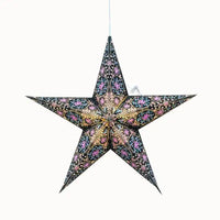 Turquoise and Violet Cathedral Star Lantern