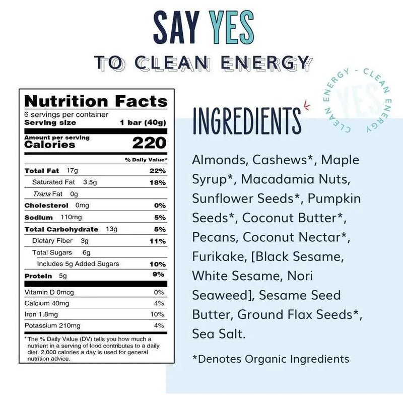 Black Sesame Sea Salt Yes Bar