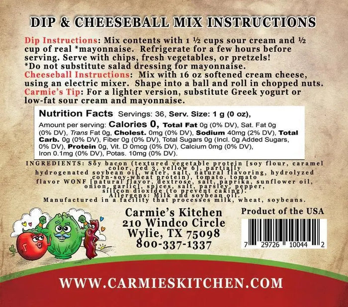 BLT Dip and Cheeseball Mix