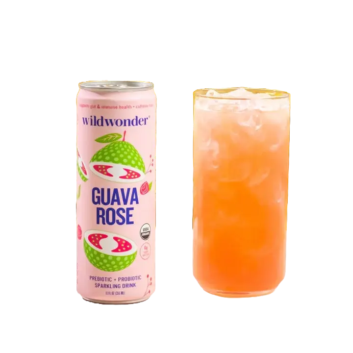 Guava Rose Sparkling Probiotic and Prebiotic