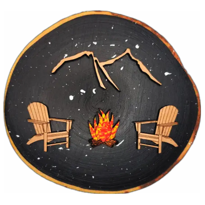 Adirondack Chairs Mountain Campfire Magnet