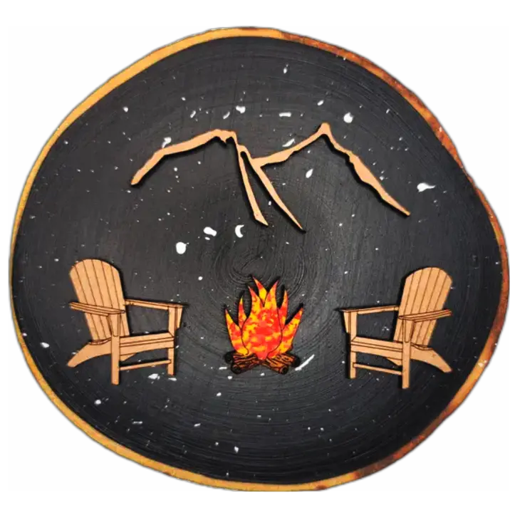 Adirondack Chairs Mountain Campfire Magnet