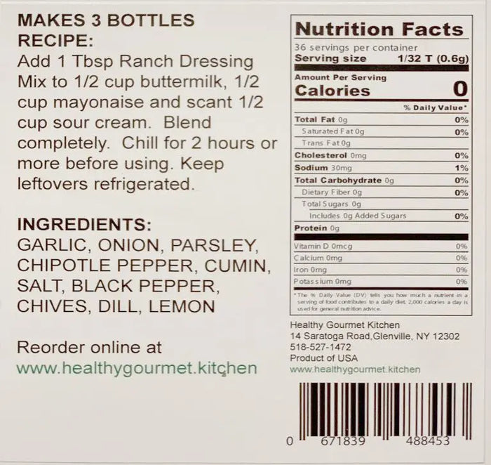 Southwest Ranch Dressing Mix