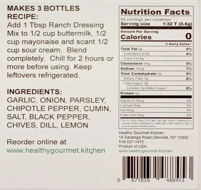 Southwest Ranch Dressing Mix