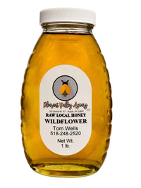 1 lb. Raw Wildflower Honey in Glass Jar