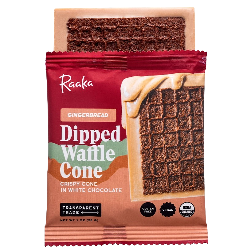 Raaka Gingerbread Dipped Waffle Cone Bar