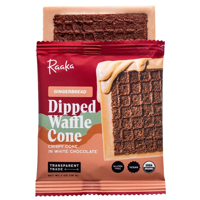 Raaka Gingerbread Dipped Waffle Cone Bar