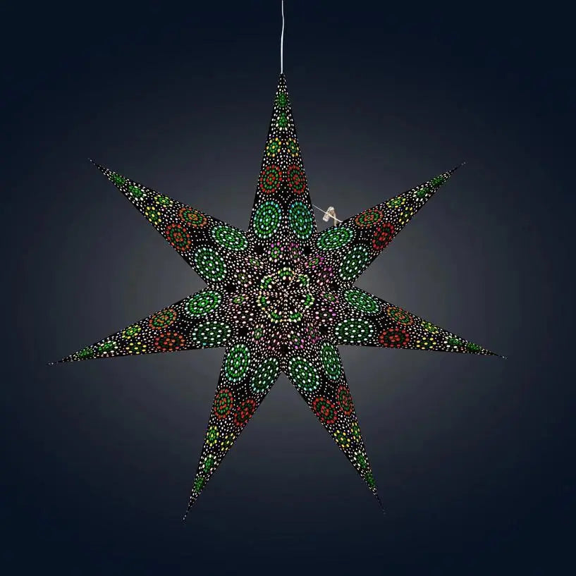 Kaleidoscope Star Lantern - 7 Point, 23 inch