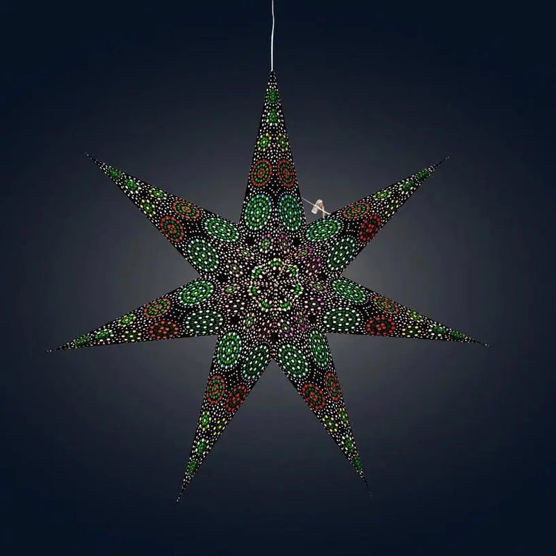 Kaleidoscope Star Lantern - 7 Point, 23 inch