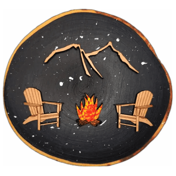 Adirondack Chairs Mountain Campfire Magnet - My SensibiliTeas - live wood magnet from Spears Creations