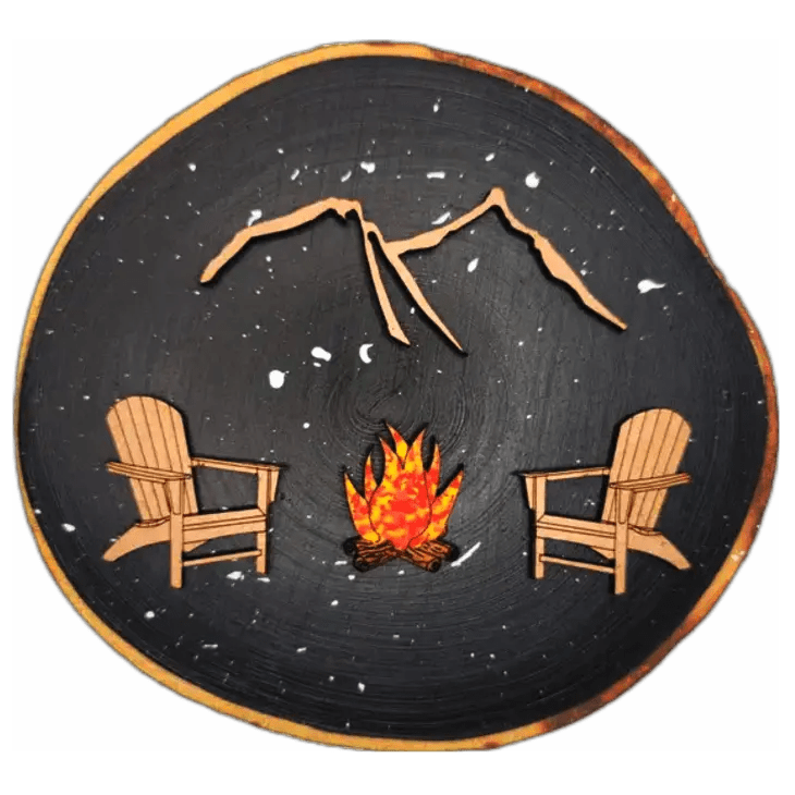 Adirondack Chairs Mountain Campfire Magnet - My SensibiliTeas - live wood magnet from Spears Creations