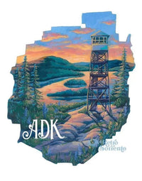 Adirondack Park Fire Tower Art Print - My SensibiliTeas - upstate NY art prints from Retro Sorento