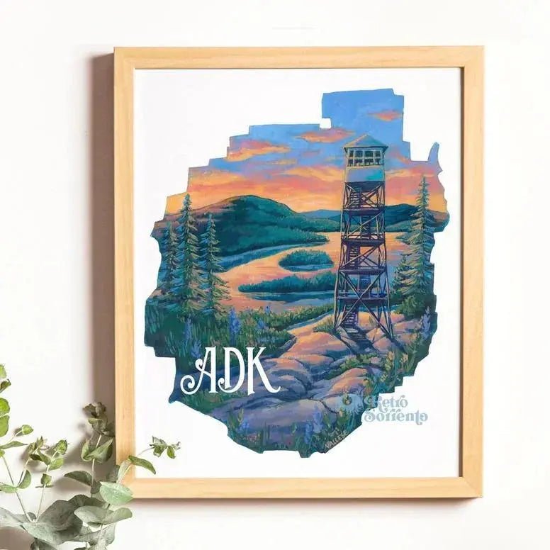 Adirondack Park Fire Tower Art Print - My SensibiliTeas - upstate NY art prints from Retro Sorento