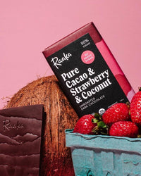 Raaka 80% Pure Cacao, Strawberry & Coconut Chocolate