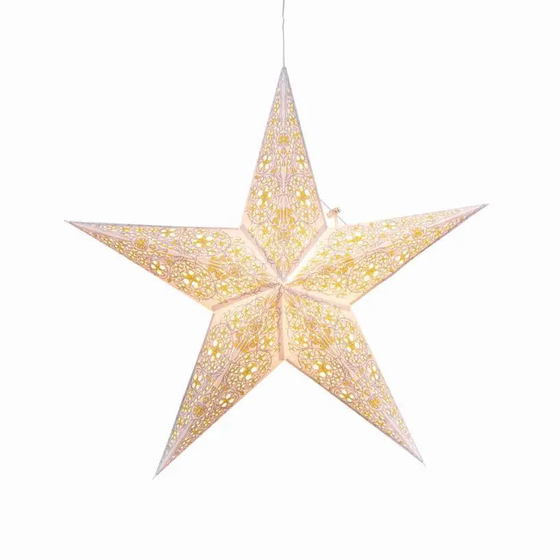 White and Yellow Cathedral Star Lantern