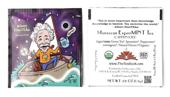 Albert EinsTEAn - RelativiTEA - Moroccan ExperiMINT - My SensibiliTeas - punny tea bags from The TeaBook