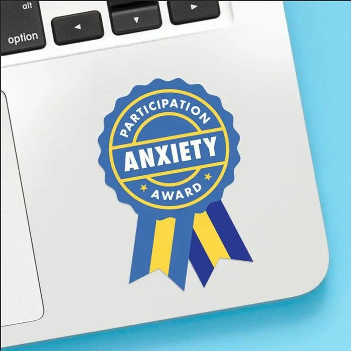 Anxiety Participation Award Sticker - My SensibiliTeas - Mental Health Sticker from The Raccoon Society